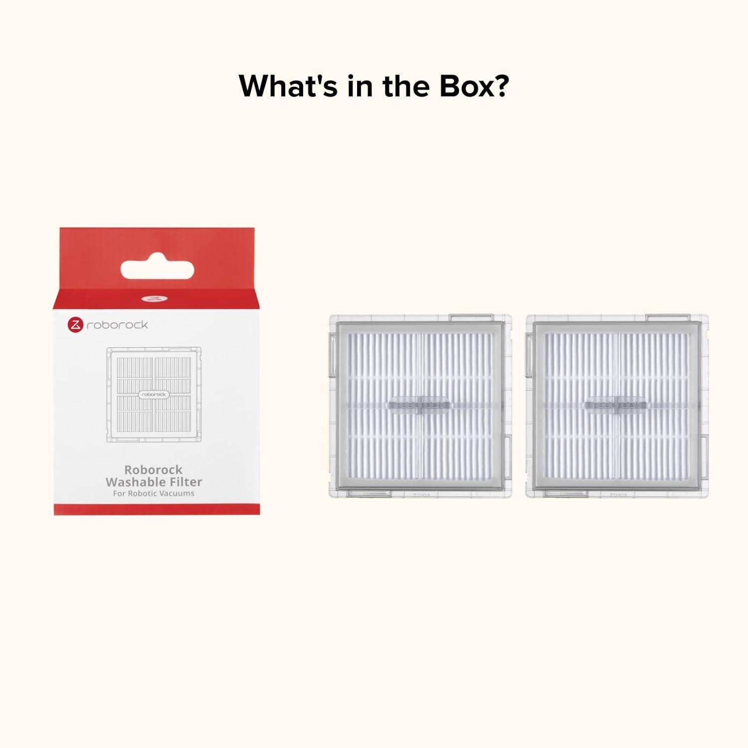 imageRoborock Washable Filter Replacement for Q10 S5 Q10 S5 Q10 X5 and Q10 X5 Robot Vacuums 2Pack Reusable Filters for LongLasting Performance