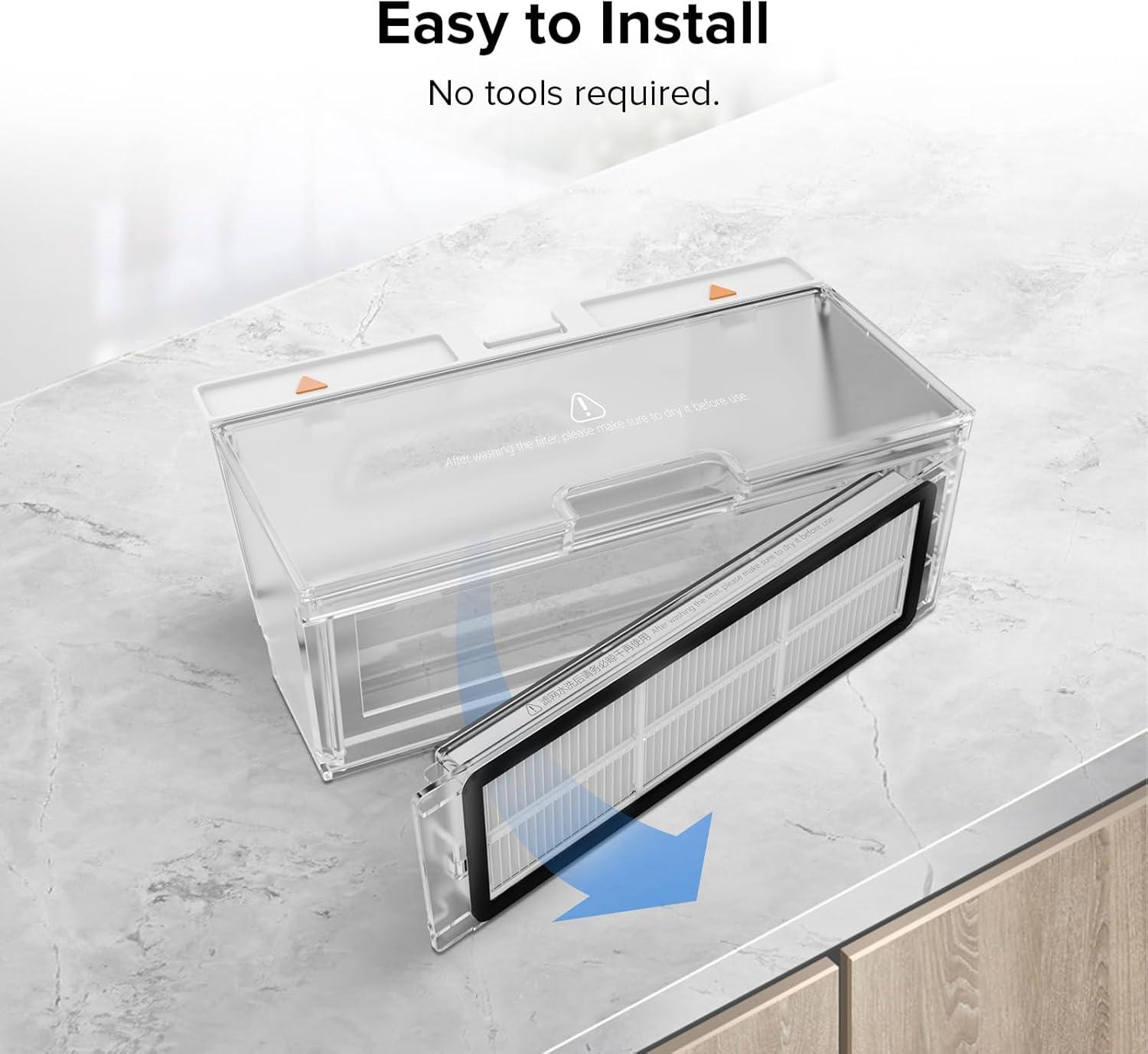 imageRoborock Washable Filter for Roborock S8 Pro Ultra  S8  S8  S7 Max Ultra  S7  S7  S7 MaxV  S7 MaxV Plus  S7MaxV Ultra Robot Vacuum Cleaners 2Pcs WhiteFilterD