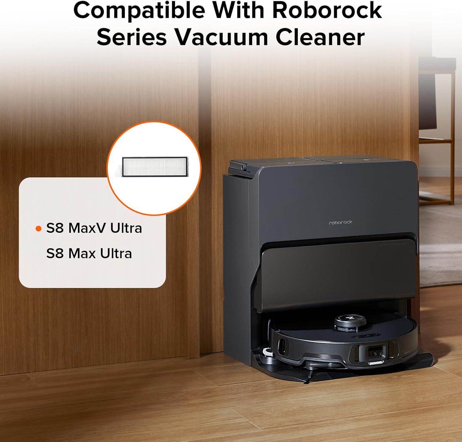 imageRoborock Washable Filter for Roborock S8 Pro Ultra  S8  S8  S7 Max Ultra  S7  S7  S7 MaxV  S7 MaxV Plus  S7MaxV Ultra Robot Vacuum Cleaners 2Pcs WhiteFilterC