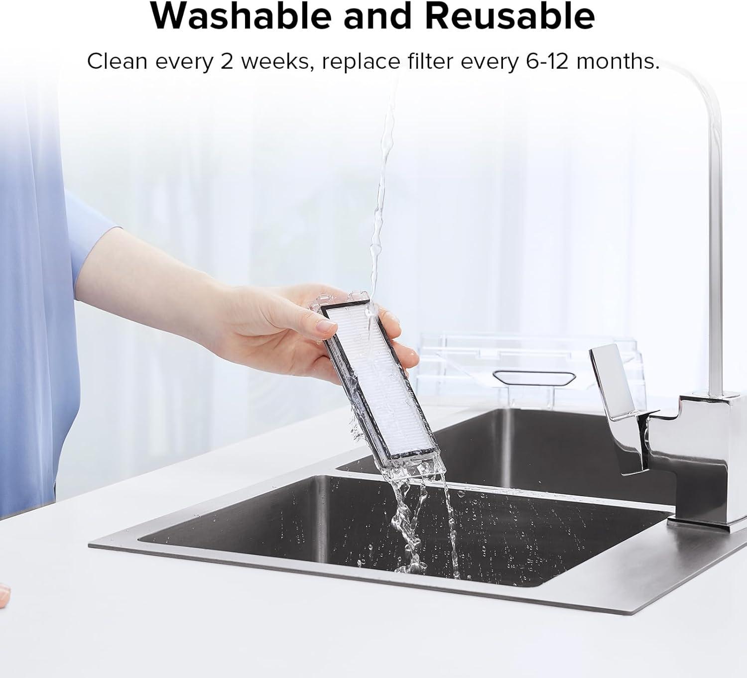 imageRoborock Washable Filter for Roborock S8 Pro Ultra  S8  S8  S7 Max Ultra  S7  S7  S7 MaxV  S7 MaxV Plus  S7MaxV Ultra Robot Vacuum Cleaners 2Pcs WhiteFilterB