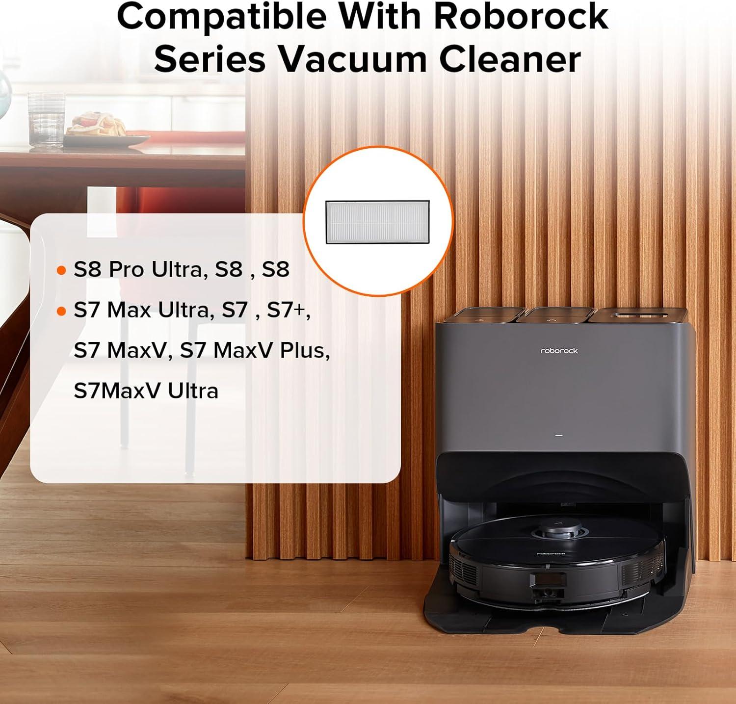 imageRoborock Washable Filter for Roborock S8 Pro Ultra  S8  S8  S7 Max Ultra  S7  S7  S7 MaxV  S7 MaxV Plus  S7MaxV Ultra Robot Vacuum Cleaners 2Pcs WhiteFilterA