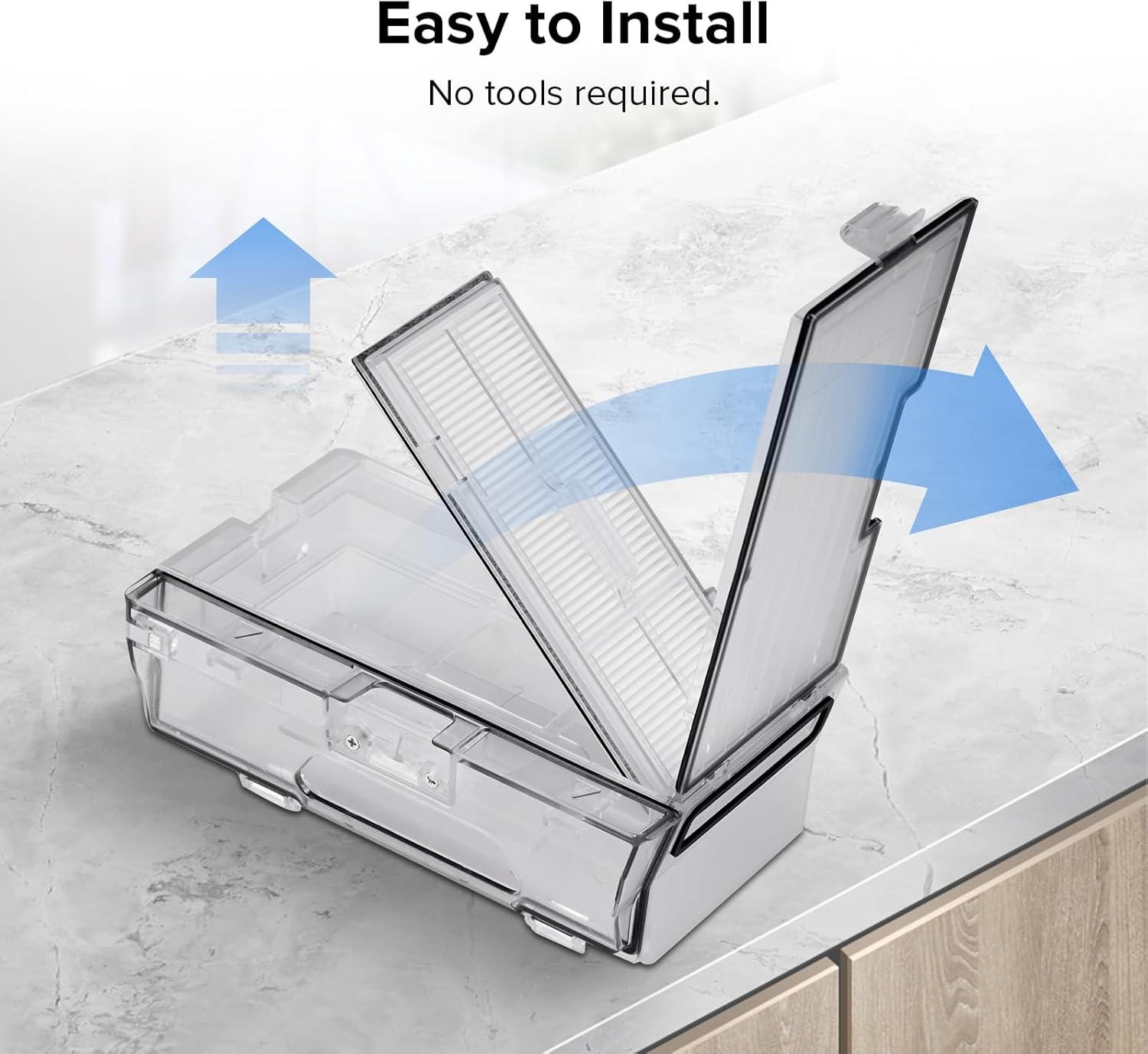imageRoborock Washable Filter for Roborock S8 Pro Ultra  S8  S8  S7 Max Ultra  S7  S7  S7 MaxV  S7 MaxV Plus  S7MaxV Ultra Robot Vacuum Cleaners 2Pcs WhiteFilterA