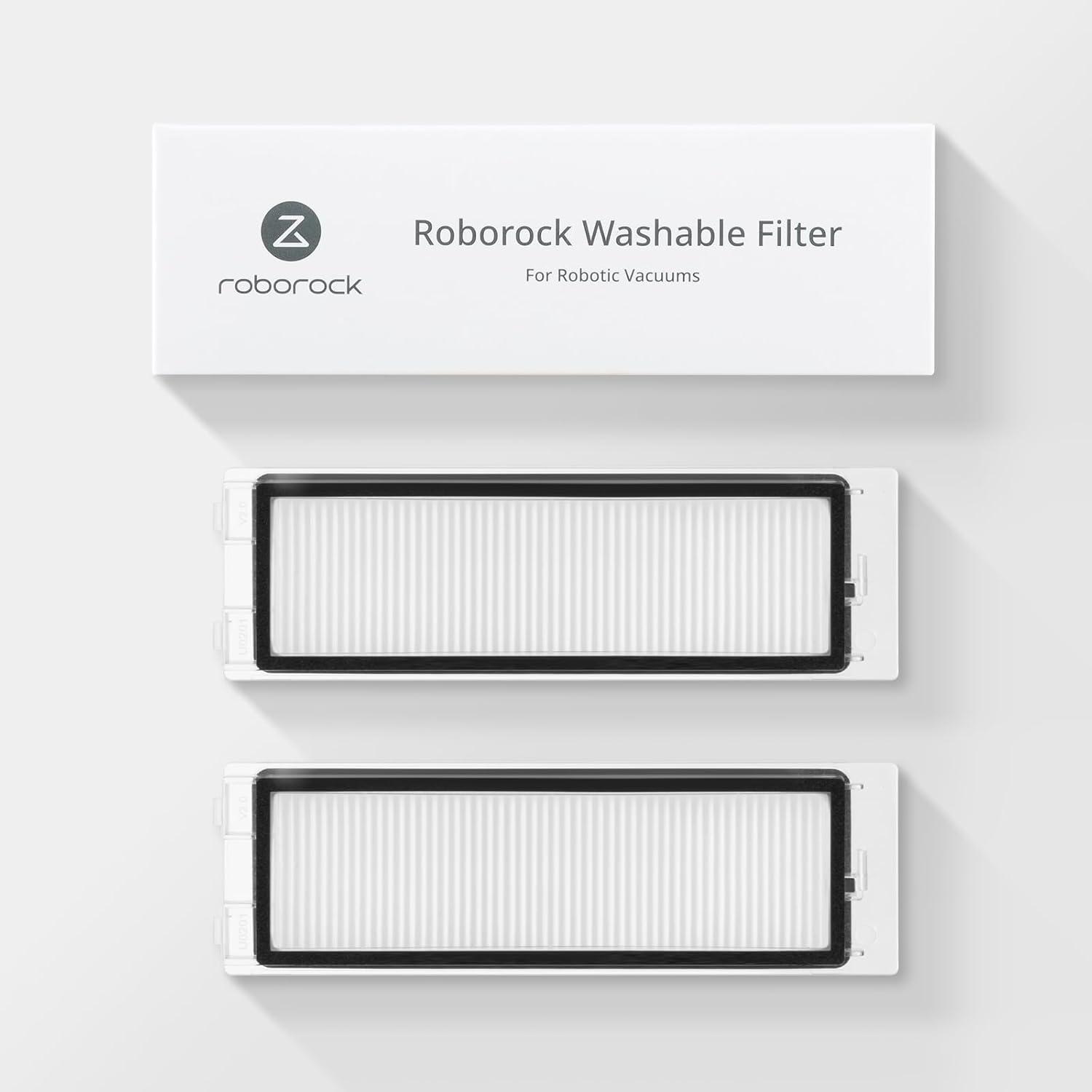 imageRoborock Washable Filter for Roborock S8 Pro Ultra  S8  S8  S7 Max Ultra  S7  S7  S7 MaxV  S7 MaxV Plus  S7MaxV Ultra Robot Vacuum Cleaners 2Pcs WhiteFilterB