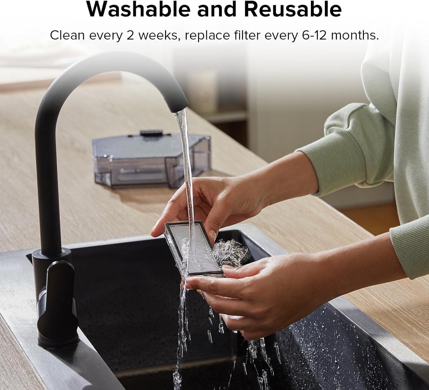 imageRoborock Washable Filter for Roborock S8 Pro Ultra  S8  S8  S7 Max Ultra  S7  S7  S7 MaxV  S7 MaxV Plus  S7MaxV Ultra Robot Vacuum Cleaners 2Pcs WhiteFilterD