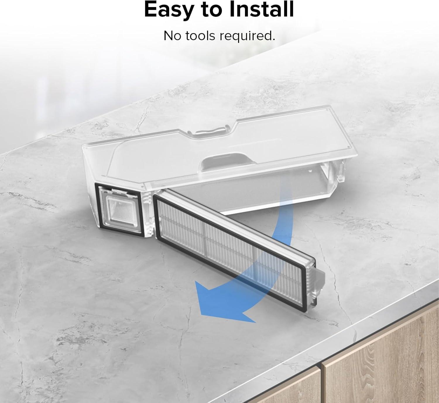 imageRoborock Washable Filter for Roborock S8 Pro Ultra  S8  S8  S7 Max Ultra  S7  S7  S7 MaxV  S7 MaxV Plus  S7MaxV Ultra Robot Vacuum Cleaners 2Pcs WhiteFilterC