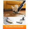 imageroborock F25 BX Wet Dry Vacuum Cleaner Cordless Vacuum Mop All in One with 20000Pa 194F Hot Air Flash Drying ampamp Self Cleaning ZeroTangle Wet Mop Cleaner for Hard Floor 180 Lie FlatBlack