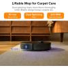 imageroborock Qrevo S5V Robot Vacuum and Mop FlexiArm Edge Mopping 12000Pa Suction Dual ZeroTangle System Smart Obstacle Avoidance 10mm Mop Lifting Auto Mop WashingampampDrying SelfEmptyingampampRefillingQrevo Pro Black