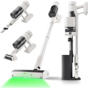 imageroborock H60 Hub Pro Cordless Stick Vacuum Cleaner with AutoEmpty Dock 170AW Suction for Carpets and Hard Floors Vacuum Cleaner with 80Min Runtime AntiTangle Brush 140 Green LED Dust DetectionH60 Hub