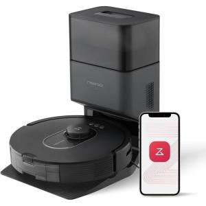 imageroborock Qrevo Robot Vacuum and Mop AutoDrying Auto Mop Washing Dual Spinning Mops Auto Mop Lifting SelfRefilling SelfEmptying Reactive Tech Obstacle Avoidance 5500Pa White RenewedQ5 Max