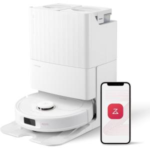 imageroborock Qrevo S5V Robot Vacuum and Mop FlexiArm Edge Mopping 12000Pa Suction Dual ZeroTangle System Smart Obstacle Avoidance 10mm Mop Lifting Auto Mop WashingampampDrying SelfEmptyingampampRefillingQrevo Pro White