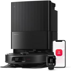 imageroborock Qrevo Series Robot Vacuum and Mop 8000Pa Suction Upgraded from Qrevo S AntiTangle Brushes Smart Obstacle Avoidance Auto Mop Washing AllinOne Dock 200RPM Spinning Mops BlackQV 35AQV 35A Black