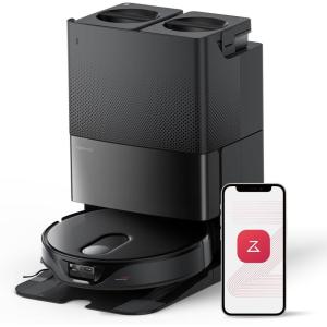imageroborock Qrevo Slim Robot Vacuum and Mop Combo 82cm UltraSlim 3D Sensing Tech Advanced Obstacle Recognition 11000Pa Suction FlexiArm Side Brush ampamp Mop Auto Mop Washing ampamp Drying SelfEmptyingQrevo Slim