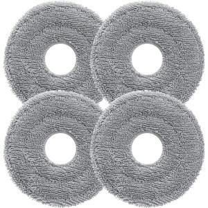 imageroborock Rotating Mop Cloth for Saros 10R ampamp Saros Z70 Robot Vacuum Cleaner 4PCS HighAbsorbency Microfiber 200 RPM Spinning Speed 30 Water Flow Levels