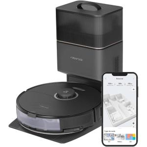 imageroborock S8 Robot Vacuum Sonic Mop with SelfEmpty Dock Stores up to 60Days of Dust Auto Lifting Mop Ultrasonic Carpet Detection 6000Pa Suction White RenewedS85