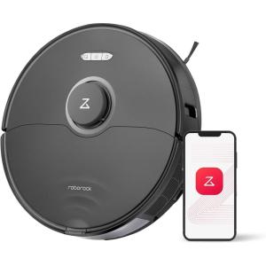 imageroborock S8 Robot Vacuum and Mop Cleaner DuoRoller Brush 6000Pa Suction ReactiveAI 20 Obstacle Avoidance Sonic Mopping Auto Lifting Mop Works with Alexa Perfect for Pet Hair Black Renewed