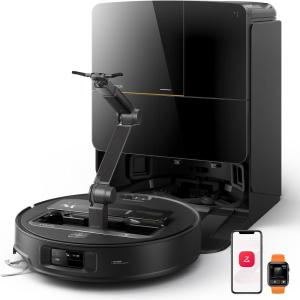 imageroborock Saros Z70 Robot Vacuum and Mop OmniGrip Arm AIPowered 22000Pa Suction 314 Ultra Slim FlexiArm Riser Technology AdaptiLift Chassis Obstacle Avoidance Auto Mop Washing ampamp DryingSaros Z70 Black