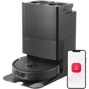 imageroborock Qrevo Plus Robot Vacuum and Mop with FlexiArm Design Edge Mopping Auto Mop Washing ampamp Drying Reactive Tech Obstacle Avoidance 7000 Pa Suction Black Renewed