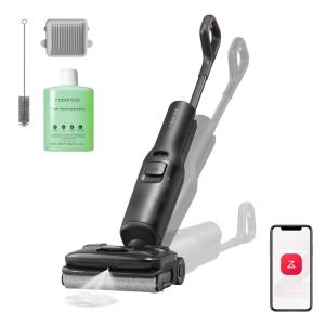imageroborock F25 ACE Pro Foam Wet Dry Vacuum Cleaner Cordless Vacuum Mop 25000Pa Foam Spray Mop 203F SelfCleaning Hard Floor Cleaner Machine for Tile Hardwood Floor Gentle Cleaning 180 Lie FlatBlack