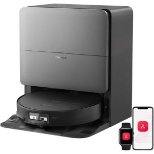 imageroborock Saros 20 Sonic Robot Vacuum and Mop 36000Pa Suction 346 in DoubleLayer Threshold Reactive AI 30 Obstacle Recognition 212F Hot Water Wash ZeroTangling 314 Ultra Slim BlackBlack