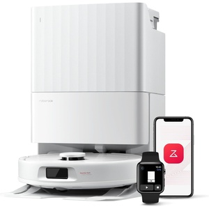image:imageroborock Qrevo Series Robot Vacuum and Mop 8000Pa Upgraded from Qrevo S AntiTangle Brush Smart Obstacle Avoidance Auto Mop Washing 200RPM Spinning Mops WhiteQV 35A RenewedWhite