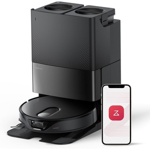 image:imageroborock Qrevo Slim Robot Vacuum and Mop Combo 82cm UltraSlim 3D Sensing Tech Advanced Obstacle Recognition 11000Pa Suction FlexiArm Side Brush amp Mop SelfEmptying RenewedQrevo Slim